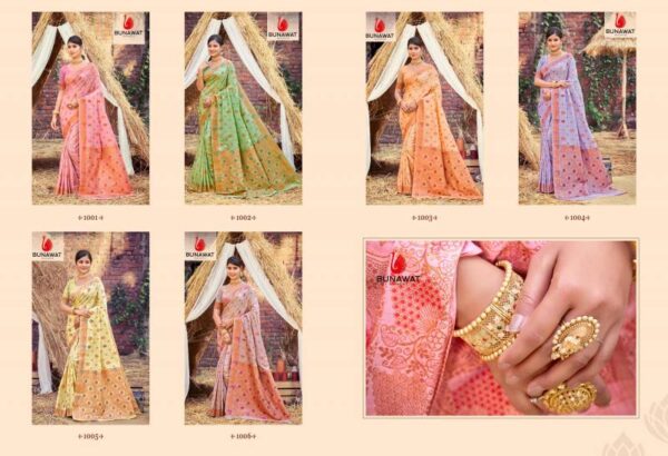 Bunawat Indra Dhanush Wedding Wear Silk Sarees Collection - Image 7