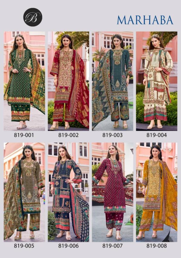 Belliza Marhaba Crepe With Handwork Dress Material Collection - Image 10