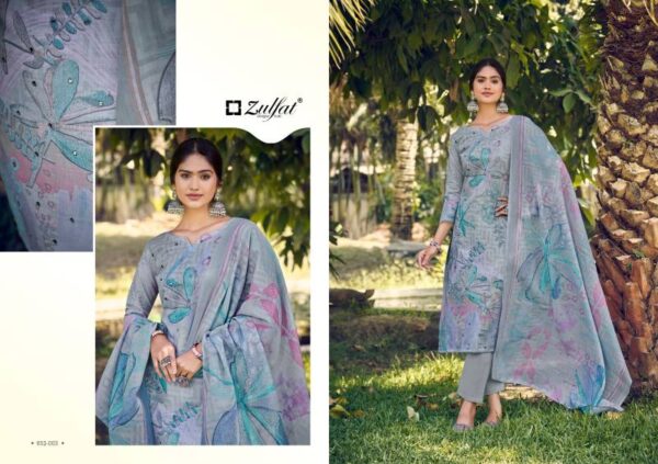 Zulfat Summer Breeze Vol 2 Cotton Printed Dress Material - Image 4