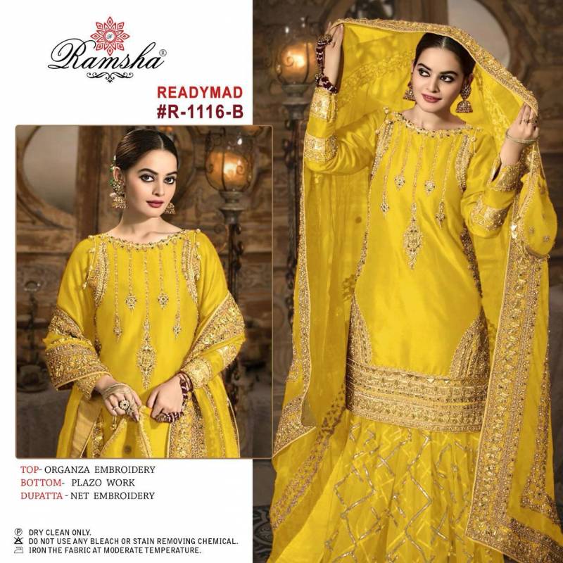 Ramsha R 1116 Organza Ready Made Suits Collection - Image 2