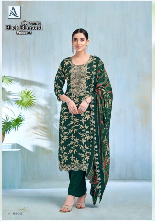 Alok Black Diamond Edition 5 Rayon Printed Dress Material Collection - Image 6