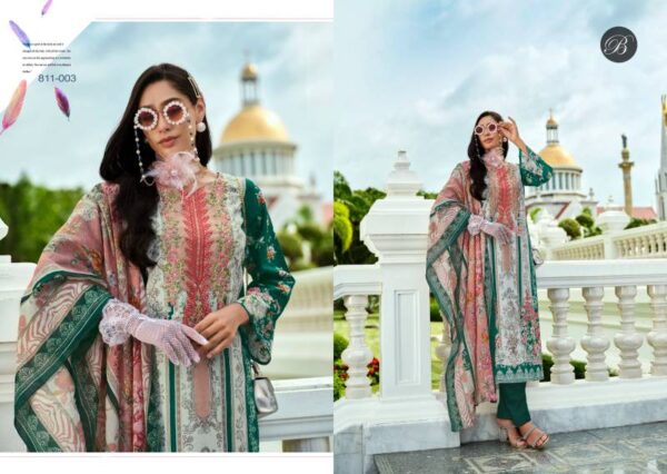 Belliza Naira Vol 99 Cotton Digital Printed Embroidered Dress Material - Image 3
