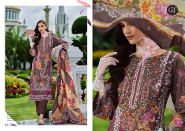 Belliza Naira Vol 99 Cotton Digital Printed Embroidered Dress Material - Image 2