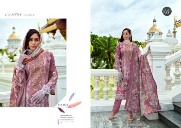 Belliza Naira Vol 99 Cotton Digital Printed Embroidered Dress Material - Image 5