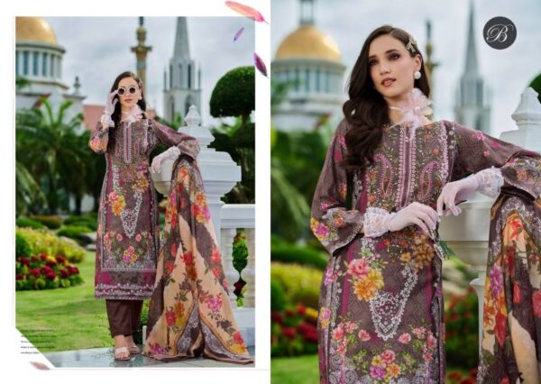 Belliza Naira Vol 99 Cotton Digital Printed Embroidered Dress Material - Image 6