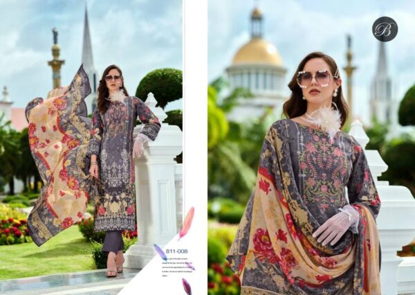 Belliza Naira Vol 99 Cotton Digital Printed Embroidered Dress Material - Image 10