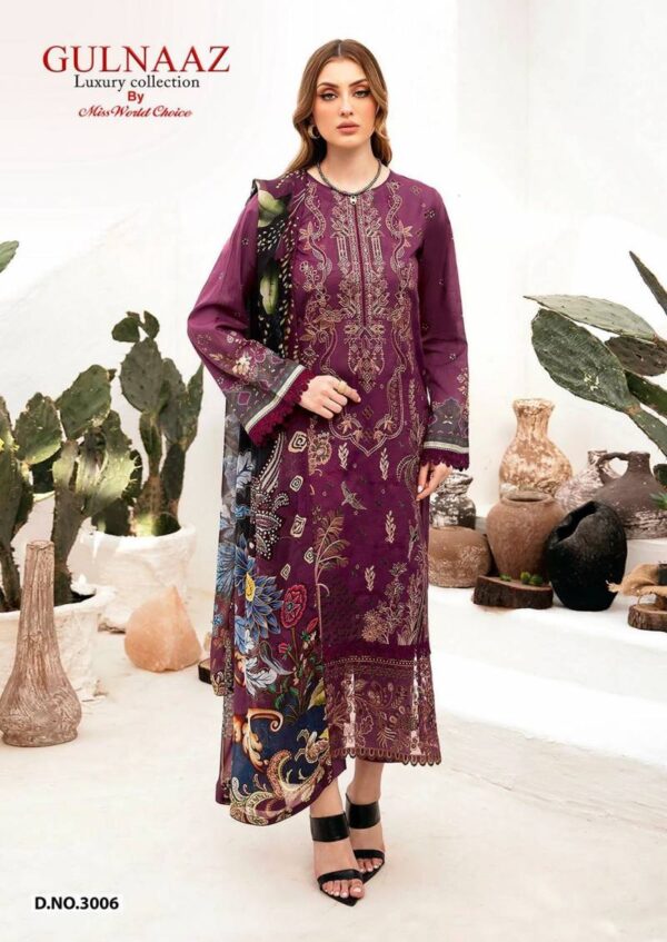 Miss World Choice Gulnaaz Vol 3 Cotton Dress Material Collection - Image 3