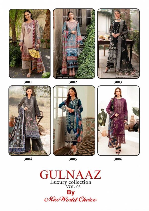 Miss World Choice Gulnaaz Vol 3 Cotton Dress Material Collection - Image 8