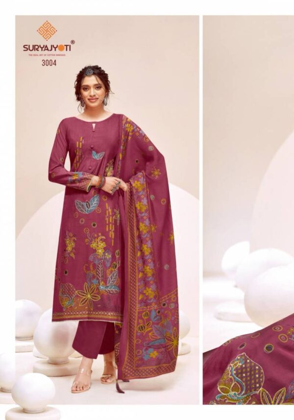 Suryajyoti Prabha Vol 3 Modal Discharge Printed Dress Material - Image 4