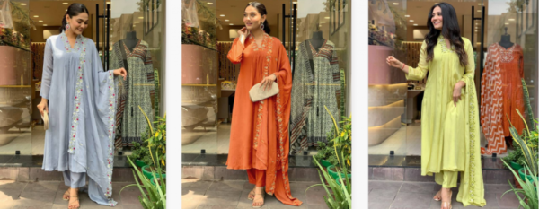 Satheer 1 Viscose Chinon Kurti Bottom With Dupatta Collection - Image 8