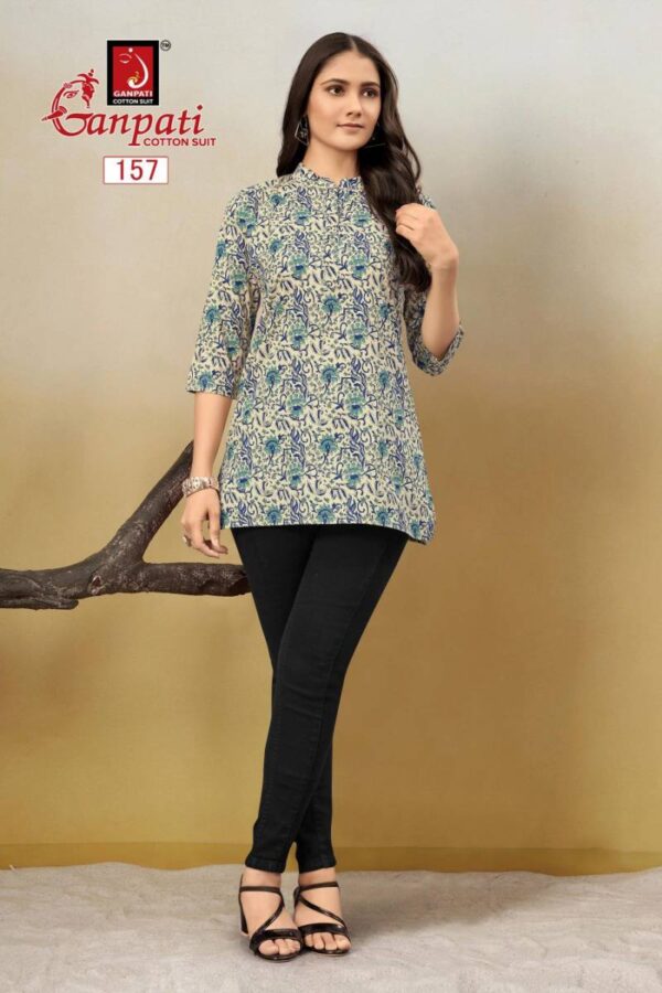 Ganpati Tarana Vol 2 Printed Cotton Fancy Ladies Top Collection - Image 3