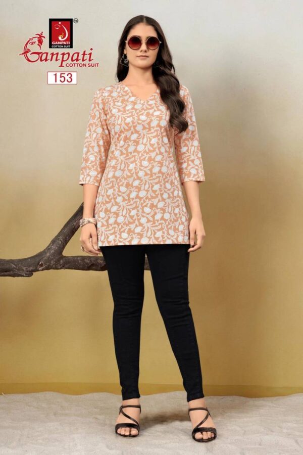 Ganpati Tarana Vol 2 Printed Cotton Fancy Ladies Top Collection - Image 2