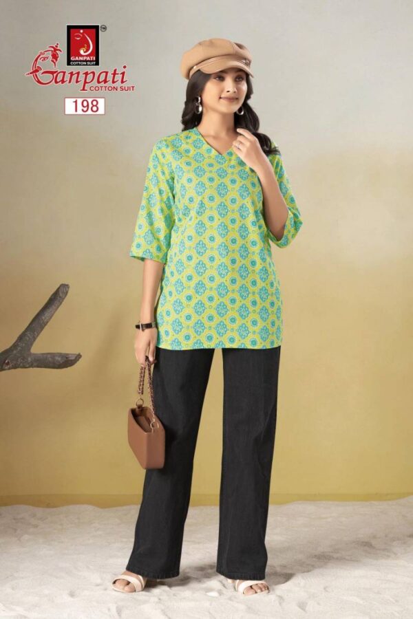Ganpati Tarana Vol 2 Printed Cotton Fancy Ladies Top Collection - Image 5