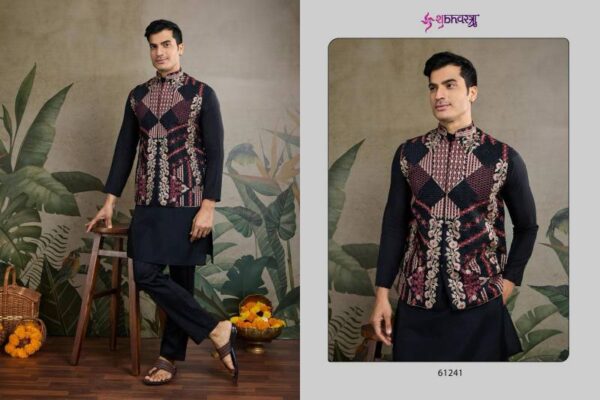 Shubhvastra Rajwada Attire 2 Viscose Silk Mens Kurta With Koti - Image 10