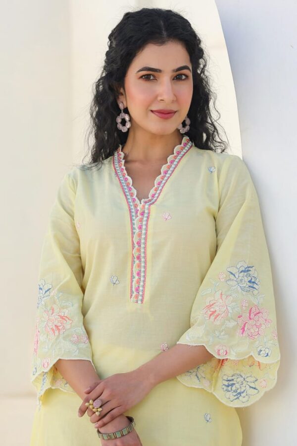 Tanyaa P 102 Designer Cotton Kurti With Bottom Collection - Image 4