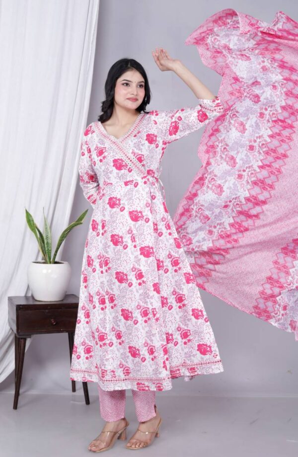 Kiara Kurti Vol 2 Cotton Anarkali Kurti Bottom With Dupatta Collection - Image 3