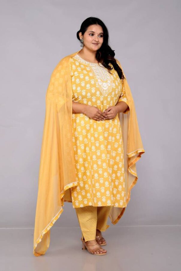 Kiara Kurti Vol 7 Cotton Embroidered Kurti Bottom With Dupatta