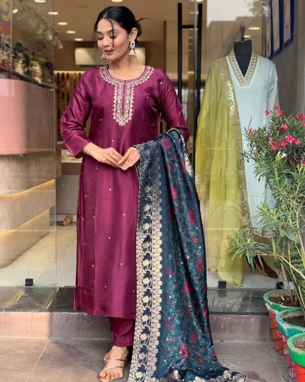 Dhurushita 1 Viscose Rayon Kurti Bottom With Dupatta Collection - Image 3