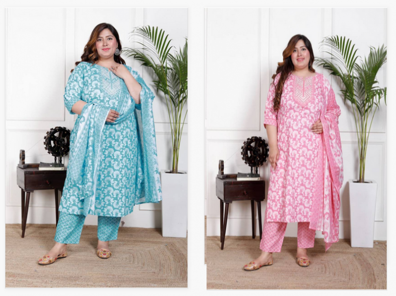 Kiara Kurti Vol 4 Printed Cotton Kurti Bottom With Dupatta - Image 4