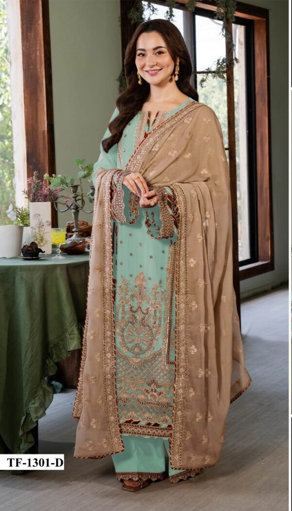 Super Hit Pakistani 1301 A to D Embroidered Georgette Suits Collection - Image 5