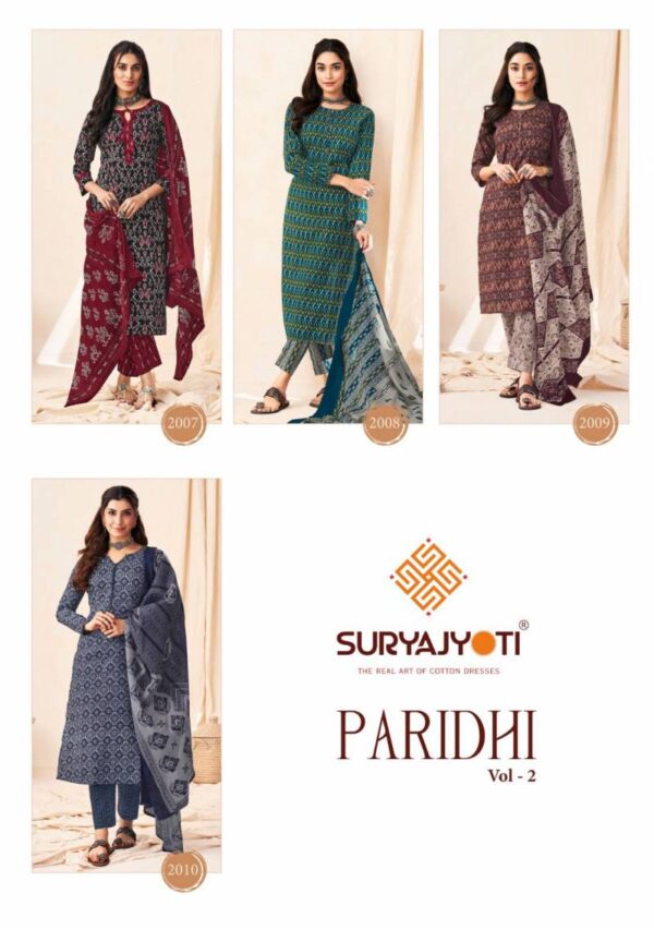 Suryajyoti Paridhi Vol 2 Cotton Printed Kurti Bottom With Dupatta Collection - Image 13