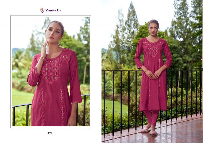 Vamika Nx Melody Pv Chanderi Top With Bottom Collection - Image 7