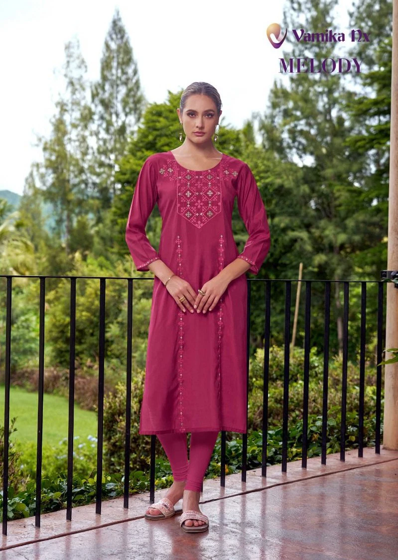 Vamika Nx Melody Pv Chanderi Top With Bottom Collection