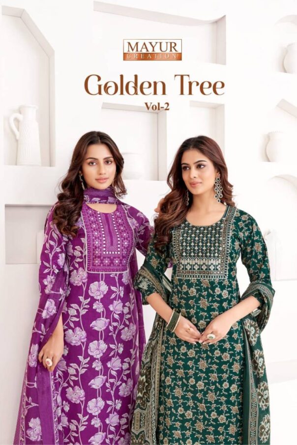 Mayur Golden Tree Vol 2 Cotton Printed Readymade Kurtis Collection