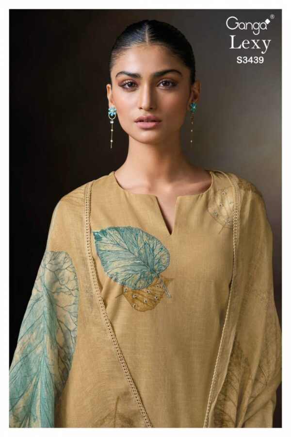 Ganga Lexy Cotton Linen Printed Embroidered Salwar Suit Collection
