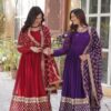 Luna Vol 26 Embroidered Georgette Gown With Dupatta Collection - Image 3