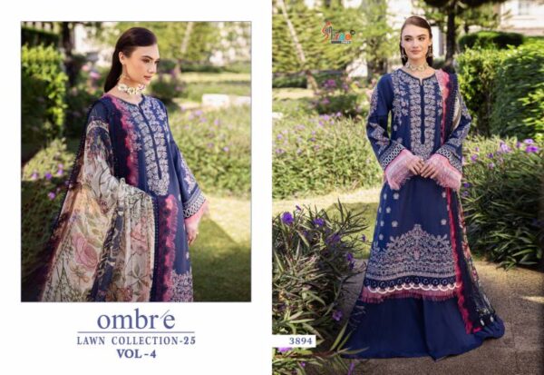 Shree Ombre Lawn Collection 25 Vol 4 Chiffon Dupatta Pakistani Suits - Image 2