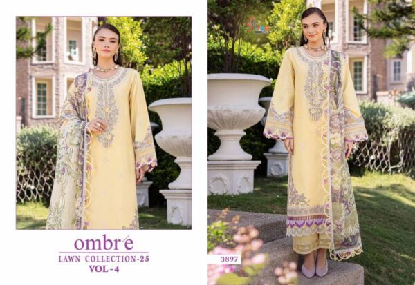 Shree Ombre Lawn Collection 25 Vol 4 Chiffon Dupatta Pakistani Suits - Image 5