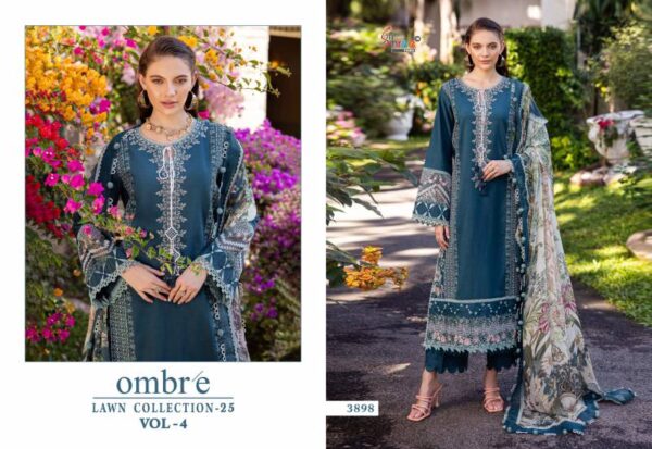 Shree Ombre Lawn Collection 25 Vol 4 Chiffon Dupatta Pakistani Suits - Image 6