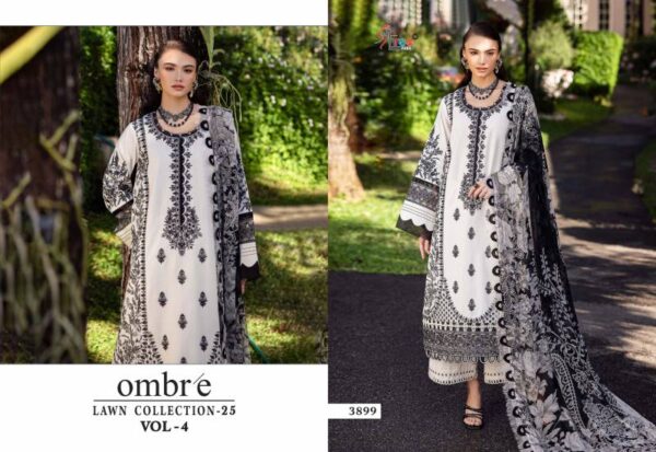 Shree Ombre Lawn Collection 25 Vol 4 Chiffon Dupatta Pakistani Suits - Image 7