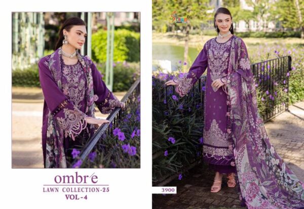 Shree Ombre Lawn Collection 25 Vol 4 Chiffon Dupatta Pakistani Suits - Image 8