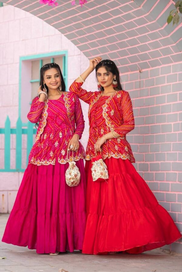 Luna Vol 32 Latest Designer Bandhej Lehenga Choli Collection - Image 4