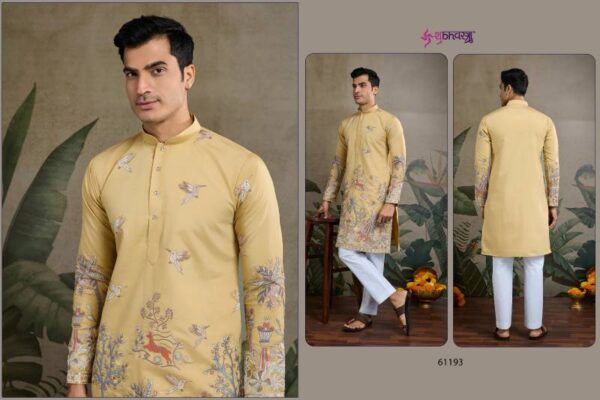 Shubhvastra The Desi Edit Viscose Silk Embroidered Kurta Collection - Image 6