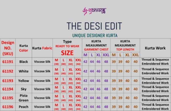 Shubhvastra The Desi Edit Viscose Silk Embroidered Kurta Collection - Image 13