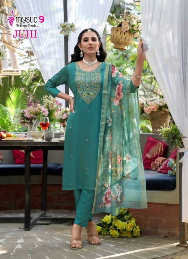 Mystic 9 Juhi Vol 1 Gajji Silk Kurti Bottom With Dupatta Collection - Image 3