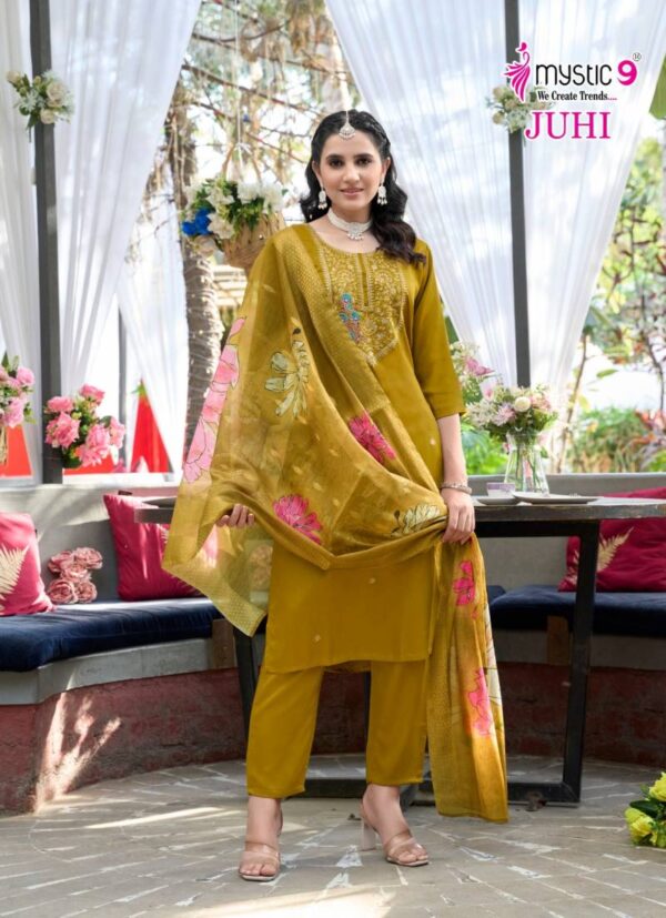 Mystic 9 Juhi Vol 1 Gajji Silk Kurti Bottom With Dupatta Collection - Image 8
