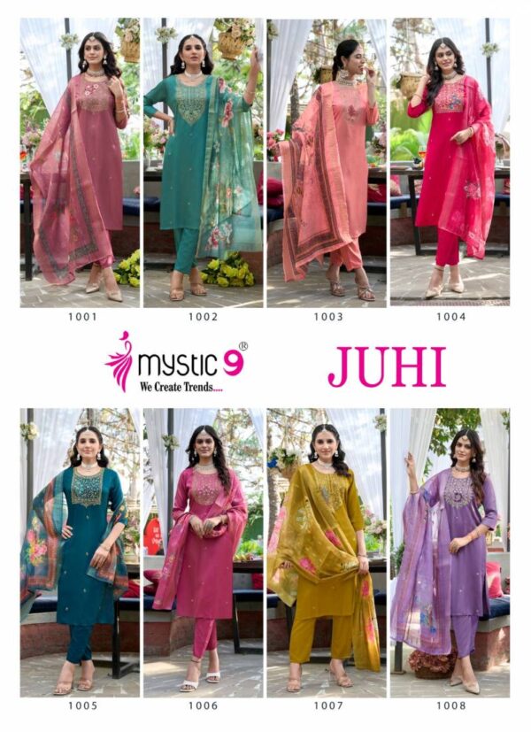 Mystic 9 Juhi Vol 1 Gajji Silk Kurti Bottom With Dupatta Collection - Image 10
