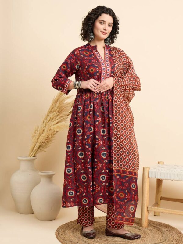 Dhruvi 280 Rayon Casual Wear Kurti Bottom With Dupatta - Image 2