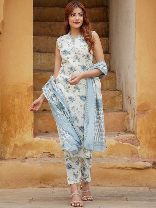 Damini 1 Cotton Printed Kurti Bottom With Dupatta Collection - Image 6