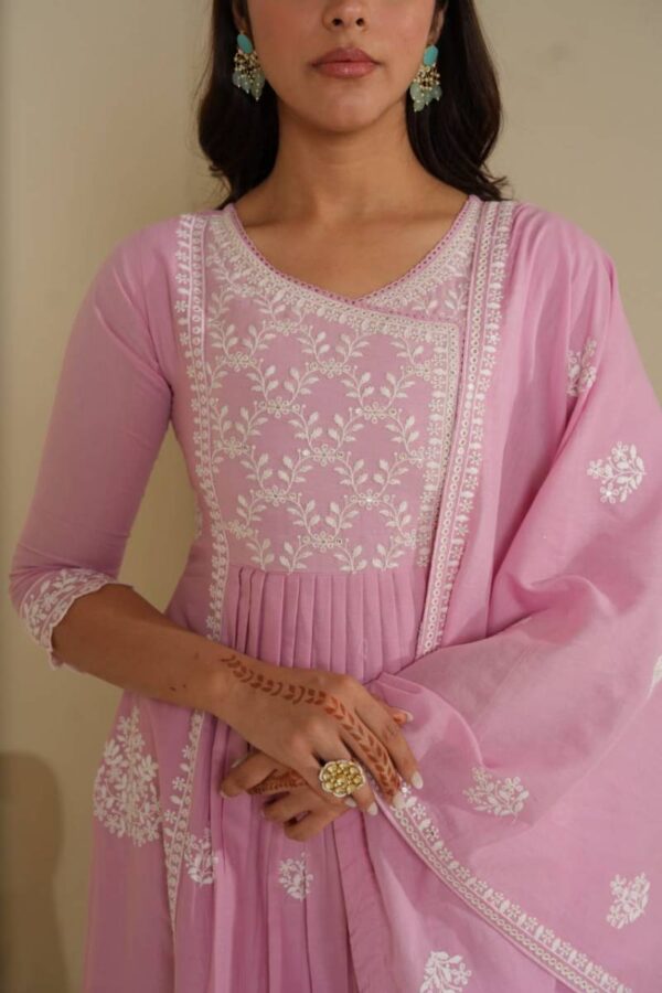 Tanyaa P 112 Cotton Lucknowi Worked Kurta Sets Collection - Image 5