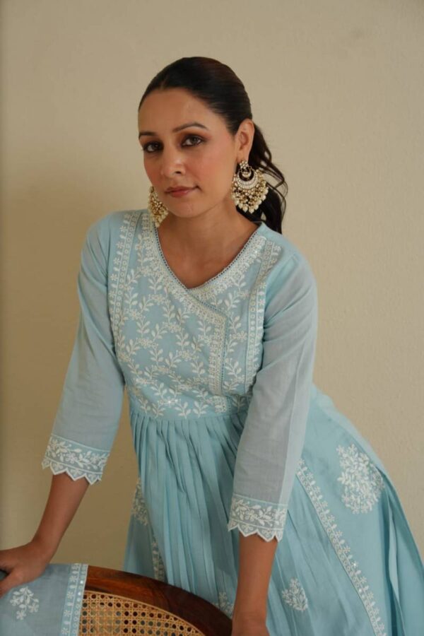 Tanyaa P 112 Cotton Lucknowi Worked Kurta Sets Collection - Image 6