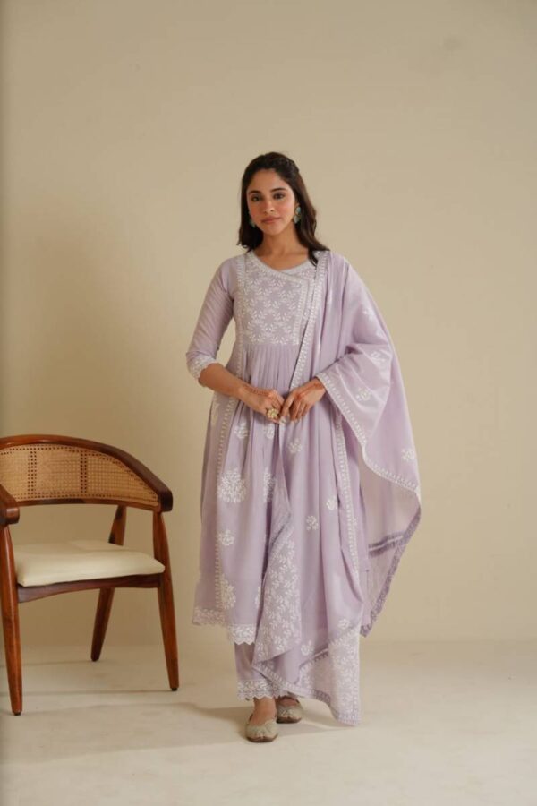 Tanyaa P 112 Cotton Lucknowi Worked Kurta Sets Collection - Image 2