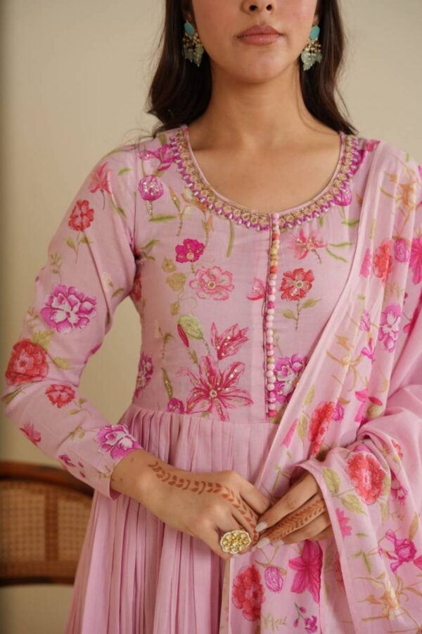Tanyaa P 113 Cotton Printed Anarkali Style Kurta Sets Collection - Image 2