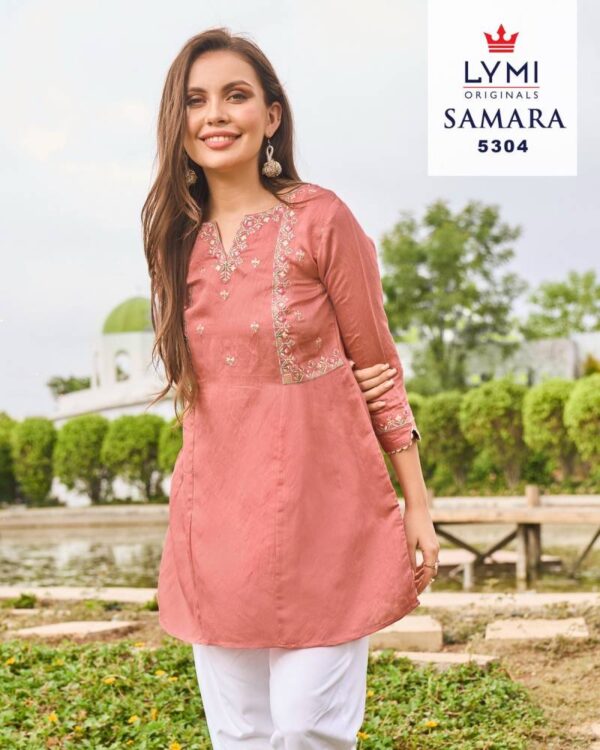 Lymi Samara Viscose With Embroidered Work Ladies Top Collection - Image 6