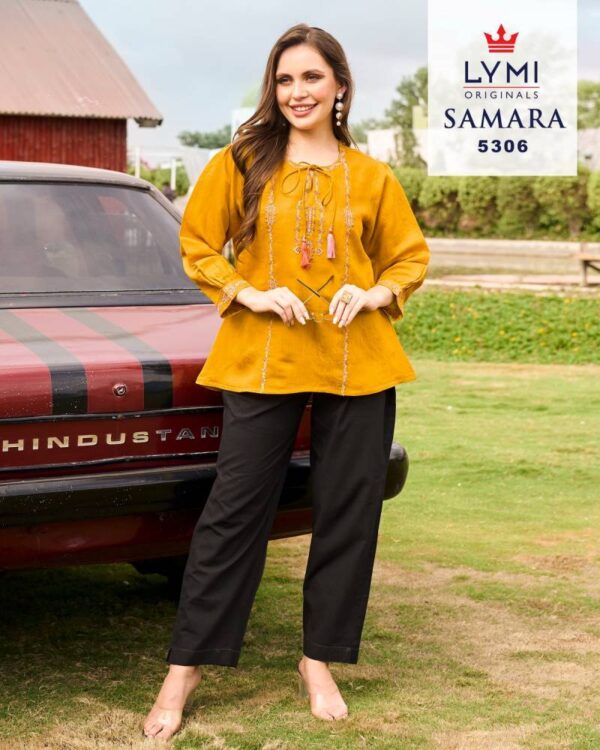 Lymi Samara Viscose With Embroidered Work Ladies Top Collection - Image 3