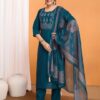 Navya Kurti 70 Roman Silk Embroidered Kurti Bottom With Dupatta - Image 2